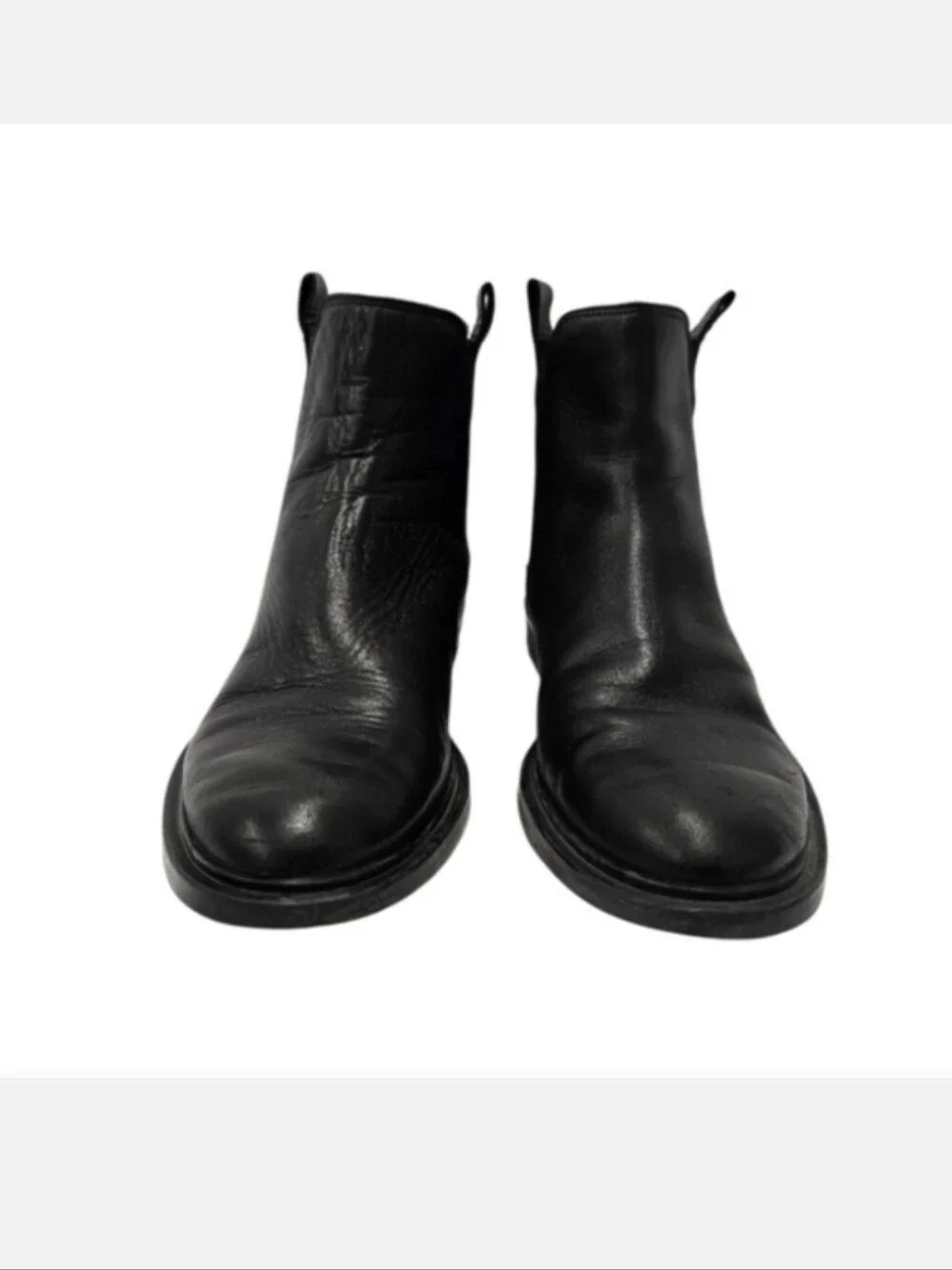 Zara Classic Style Chelsea Leather Boots in Black